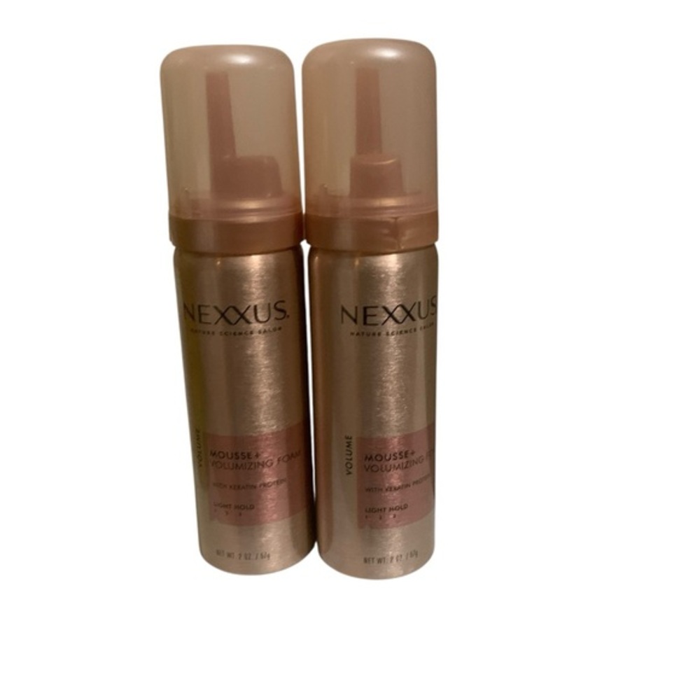 Nexxus Mousse Plus Volumizing Foam, 2 oz Travel Size GOLD CAN Light Hold Mousse+